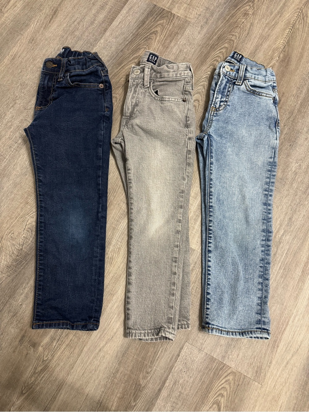 GAP Slim Boys' Jeans in Dark Blue, Gray, Light Blue Washes
